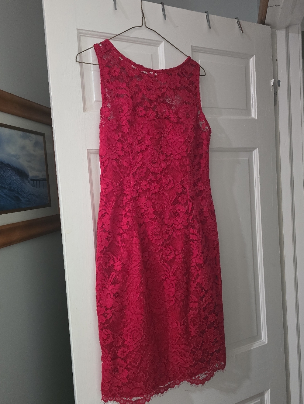 Adrianna Papell Bright Red Cocktail Dress